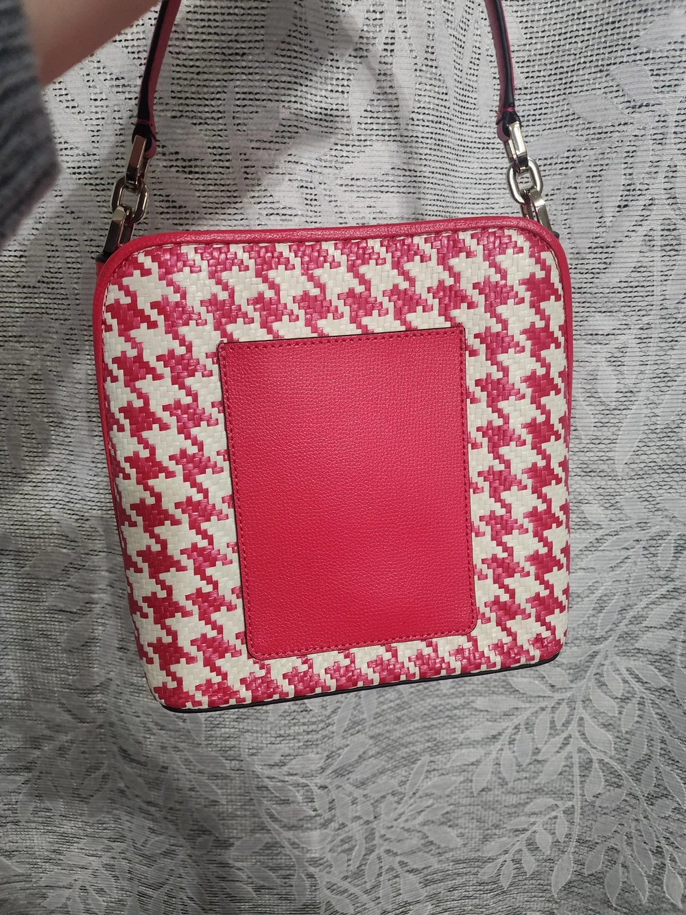 kate spade Pink & Cream Woven Shoulder Bag